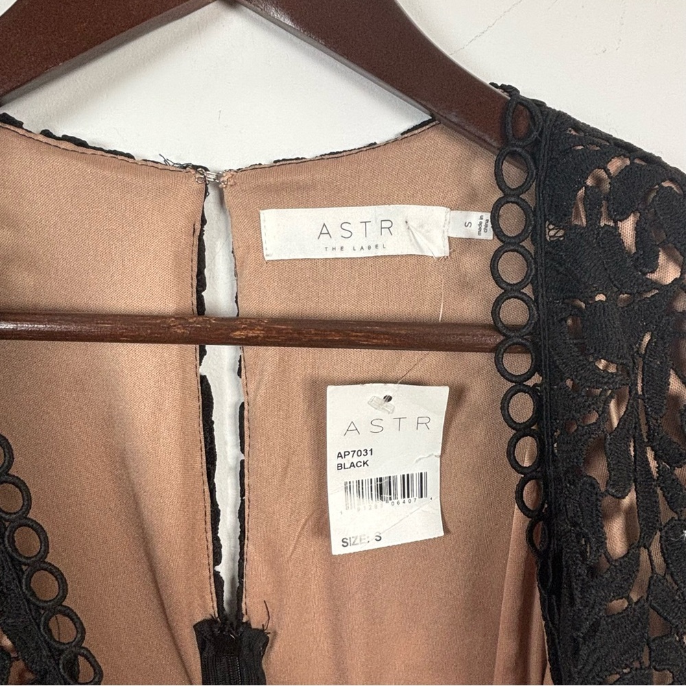 Astr Black Lace Romper with Grommet Detail - Picture 11 of 12